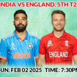 India vs England, 5th T20I